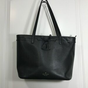 Kate Spade New York Hayes Street Nandy Black Pebbled Leather Tote NWOT